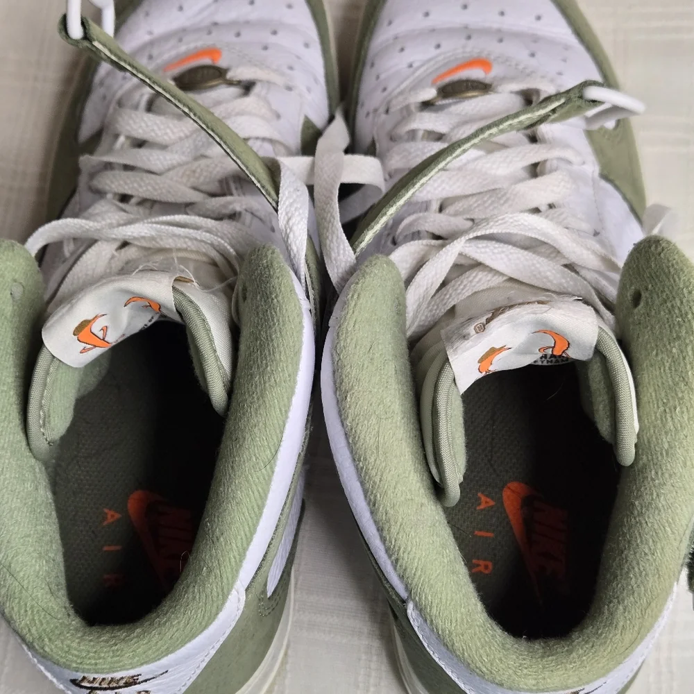 Men's Size 8‎ - Nike Air Force 1 Mid QS "Jewel Oil Green"  Good Condition - Picture 8 of 10